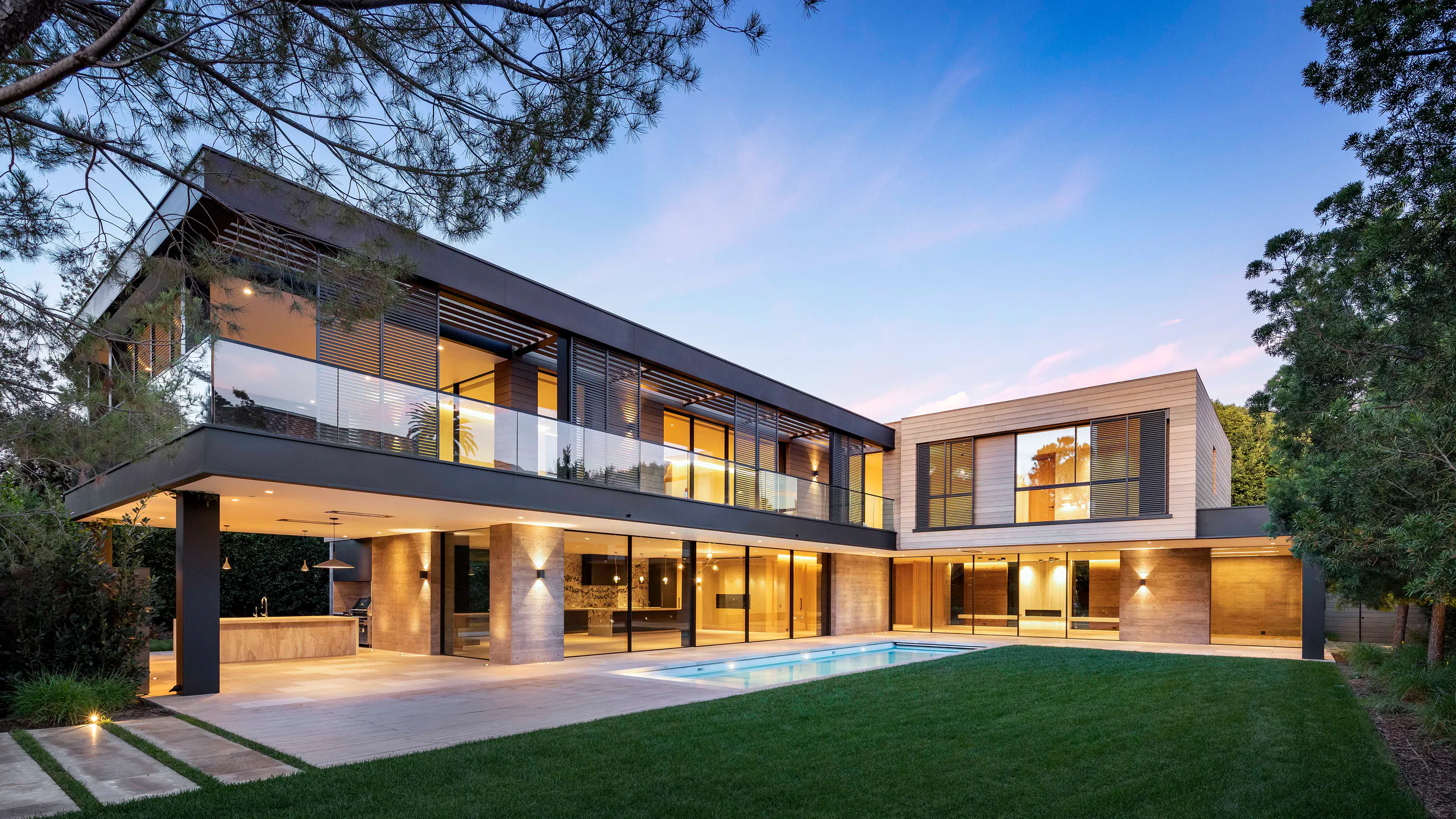 Protected residence designed around strong architectural openings